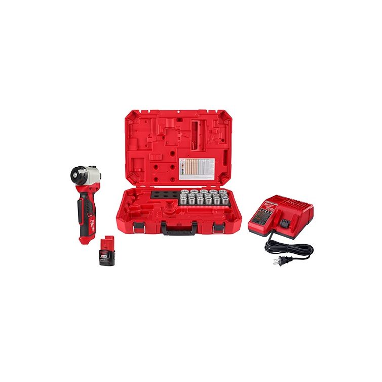 Milwaukee M12 Cable Stripper Kit with 17 Cu THHN / XHHW Bushings