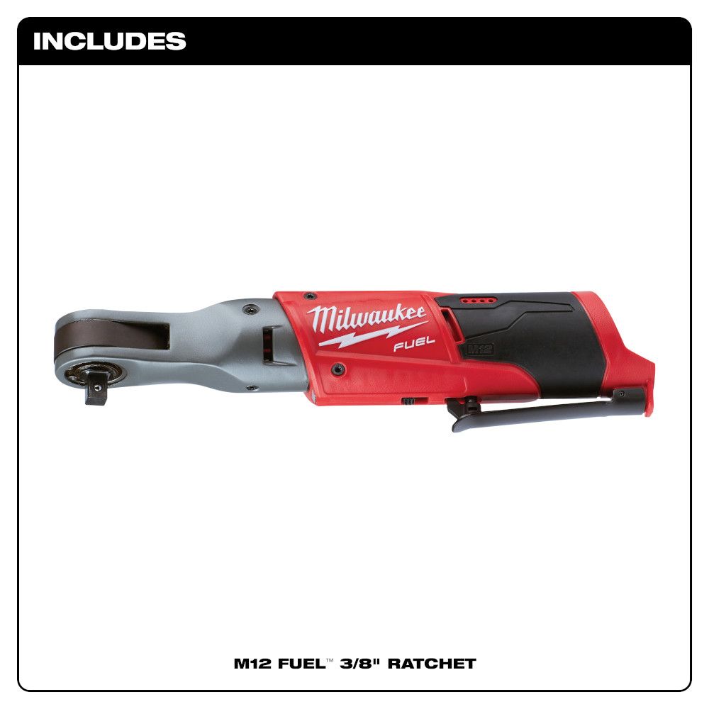 Milwaukee M12 FUEL 12 Volt Lithium-Ion Brushless Cordless 3/8" Ratchet One Battery Kit