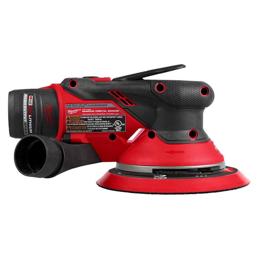 Milwaukee M12 FUEL 6" Random Aggressive Orbit 3/16" Sander