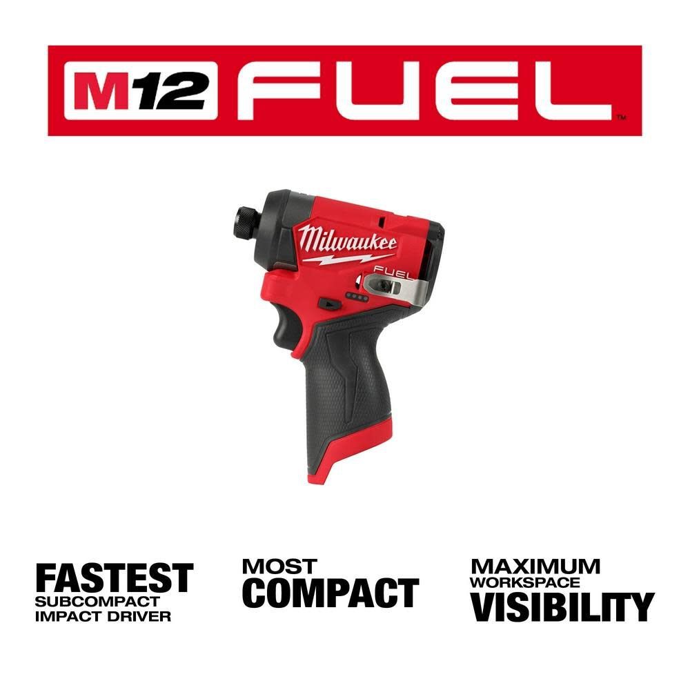 Milwaukee M12 FUEL 1/4" Hex Impact Driver - Tool Only