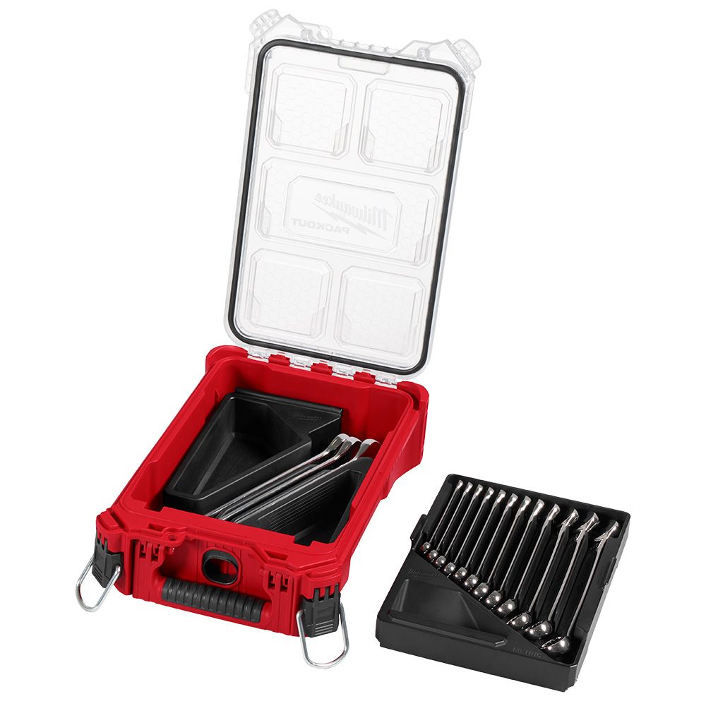 Milwaukee Metric Combination Wrench Set with PACKOUT Compact Organizer - 15pc