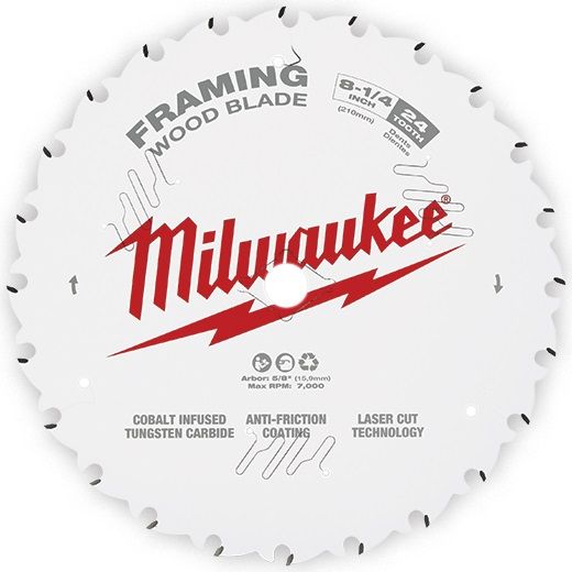 Milwaukee 8-1/4" 24T Framing Circular Saw Blade