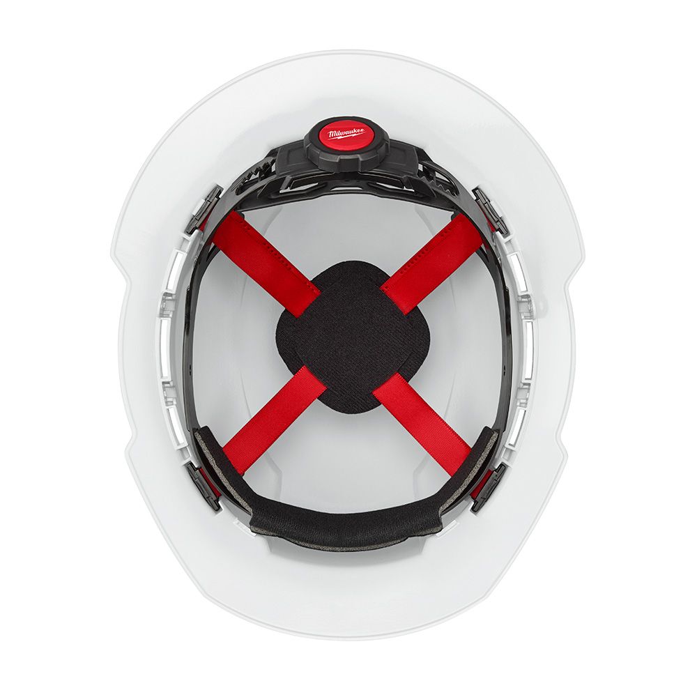 Milwaukee BOLT Full Brim Hard Hat w/4pt Ratcheting Suspension Unvented Class E - White