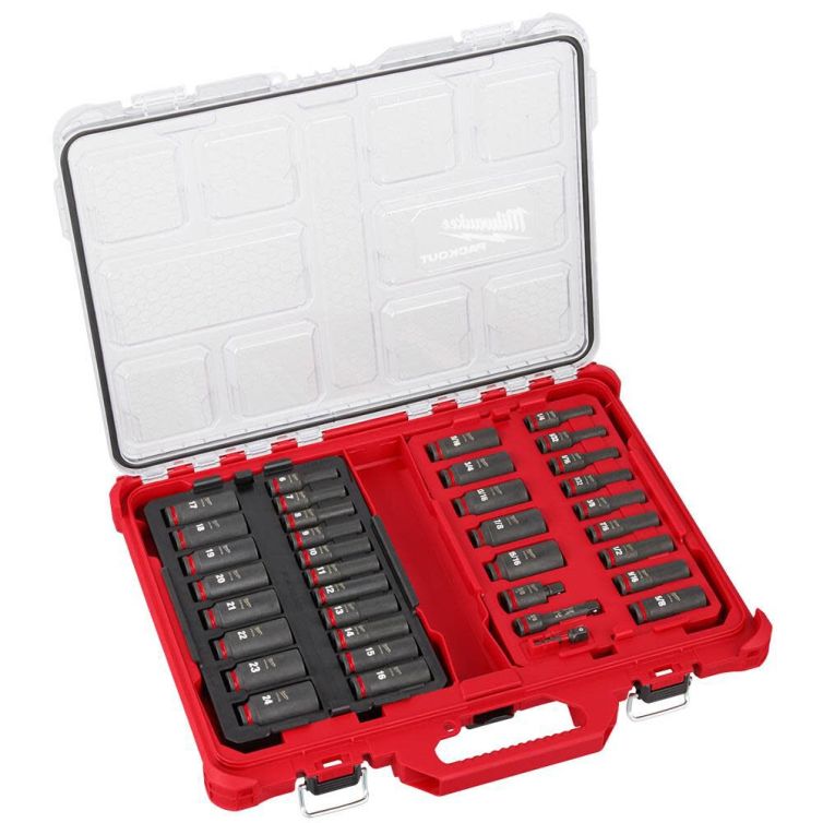 Milwaukee SHOCKWAVE 3/8" 36pc Impact Duty SAE 6 point Socket Set
