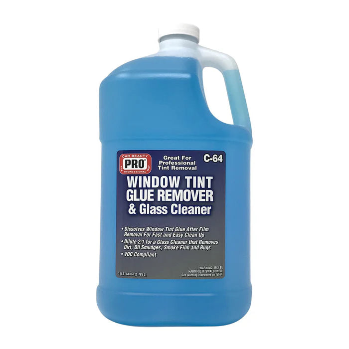 C-64 WINDOW TINT GLUE REMOVER & GLASS CLEANER (GALLON)