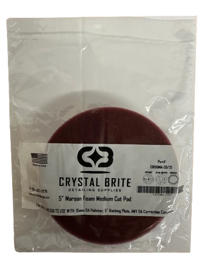 Tampon de coupe moyen en mousse marron Crystal Brite 5"