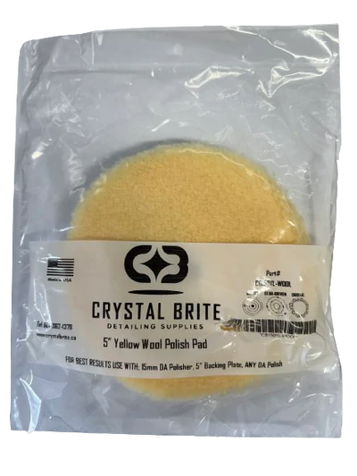 Crystal Brite Yellow Wool Medium Polish Pad