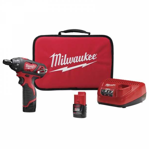 Milwaukee M12 12 Volt Lithium-Ion Cordless 1/4 in. Hex Screwdriver Kit
