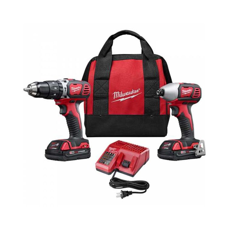 Milwaukee M18 18 Volt Lithium-Ion Cordless Cordless Lithium-Ion 2-Tool Combo Kit