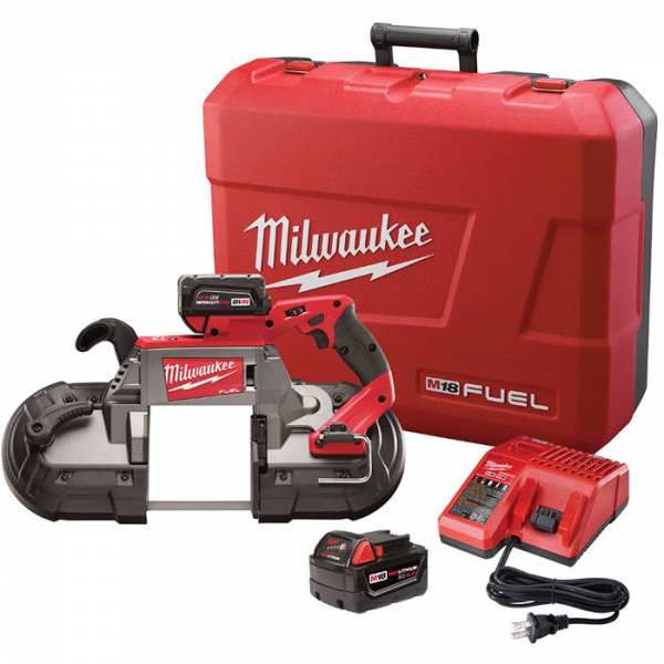 Milwaukee M18 FUEL 18 Volt Lithium-Ion Brushless Cordless Deep Cut Band Saw - Two Battery Kit