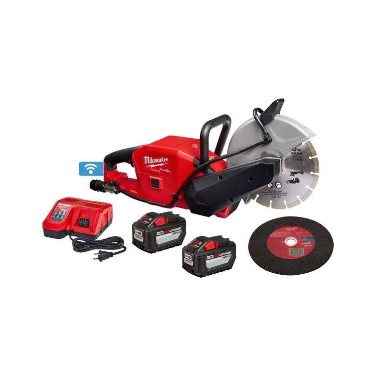 Milwaukee M18 FUEL 18 Volt Lithium-Ion Brushless Cordless 9 in. Cut-Off Saw with ONE-KEY Kit