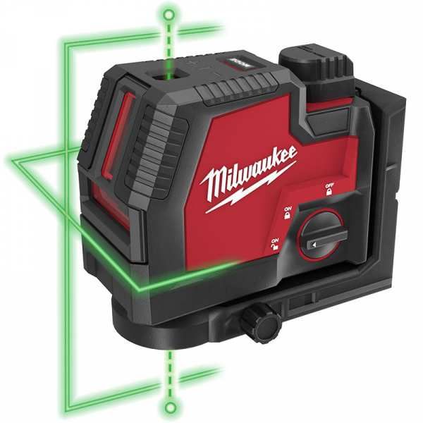 Milwaukee USB Rechargeable Green Cross Line & Plumb Points Laser