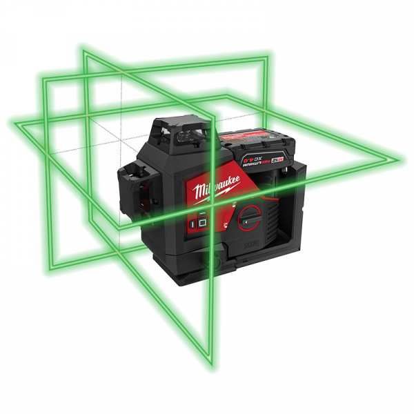 Milwaukee M12 Green 360 3-Plane Laser Kit