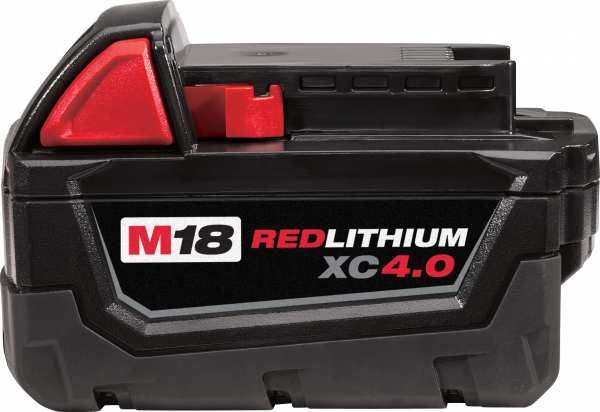 Milwaukee M18 18 Volt Lithium-Ion Cordless REDLITHIUM XC 4.0Ah Extended Capacity Battery Pack
