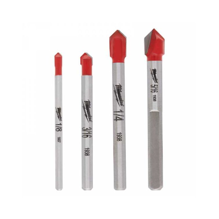 Milwaukee Glass and Tile Bit Set - 4 Piece