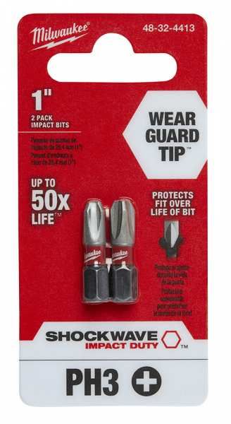 Milwaukee Shockwave Insert Bit Phillips #3 (2pk)