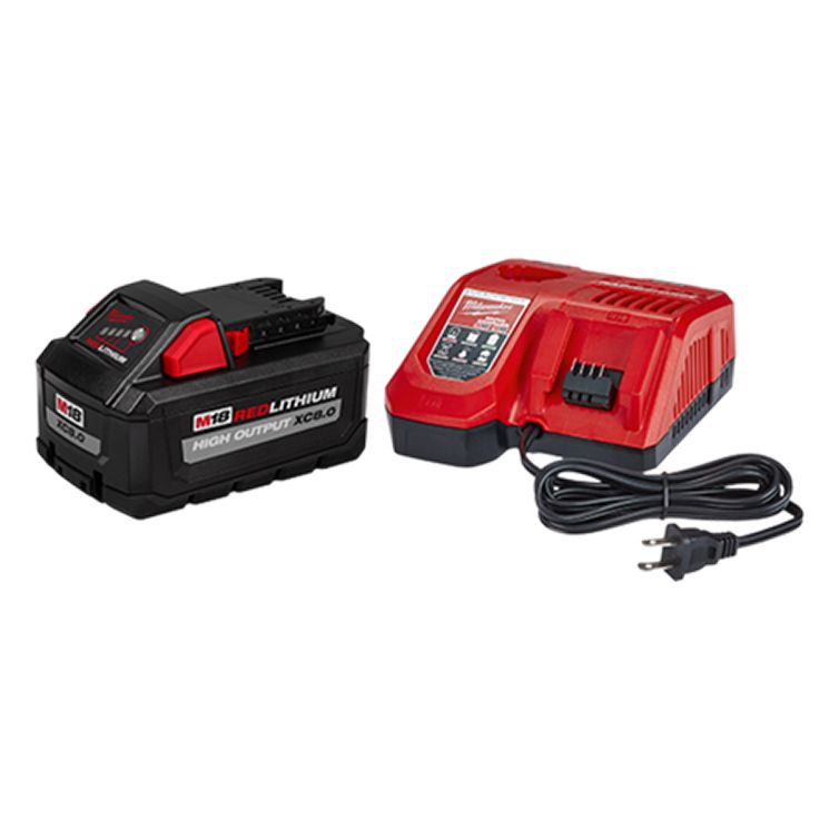 Milwaukee M18 18 Volt Lithium-Ion Cordless REDLITHIUM HIGH OUTPUT XC8.0 Starter Kit