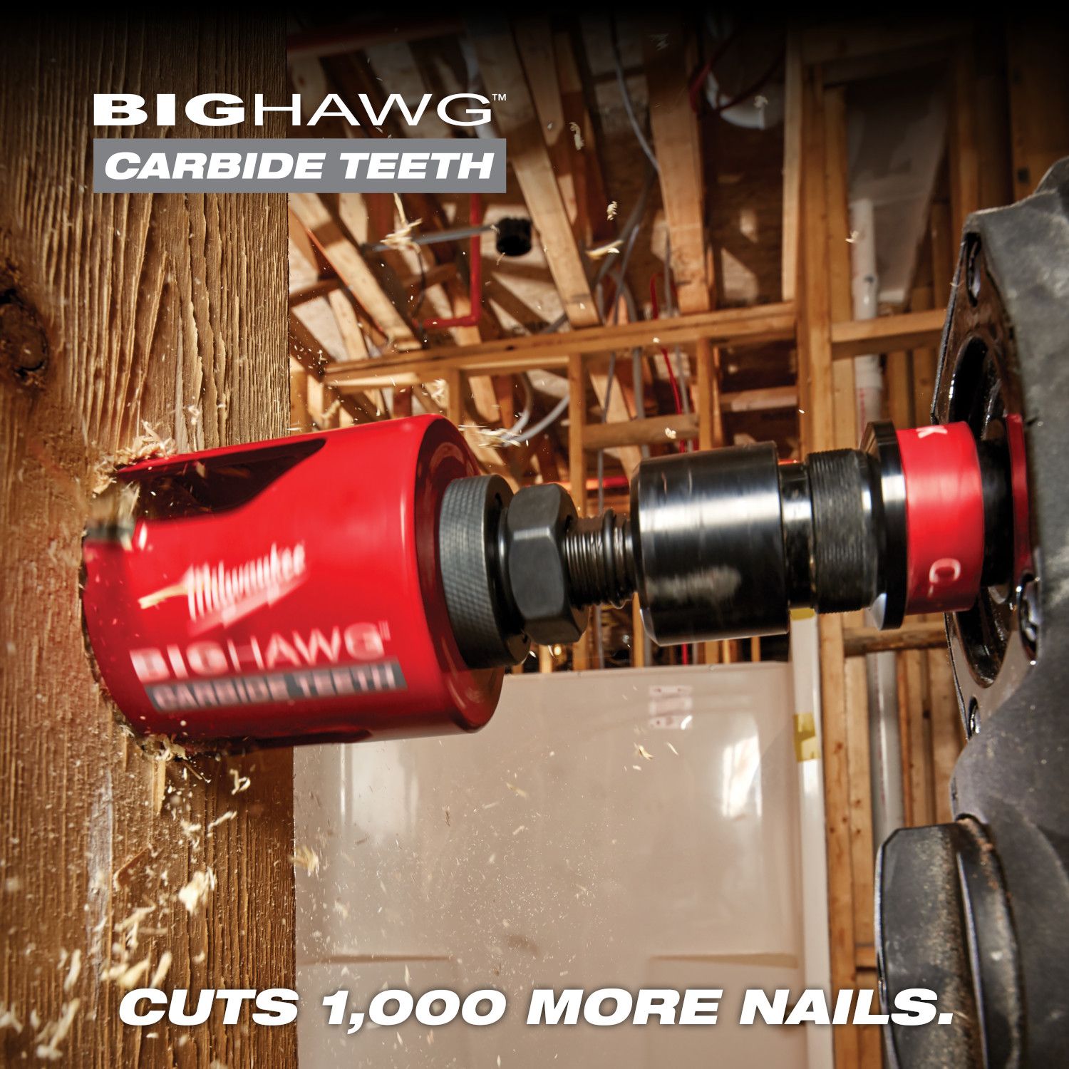 Milwaukee BIG HAWG with Carbide Teeth Hole Saw Kit w/ PACKOUT Compact Organizer - 9pc