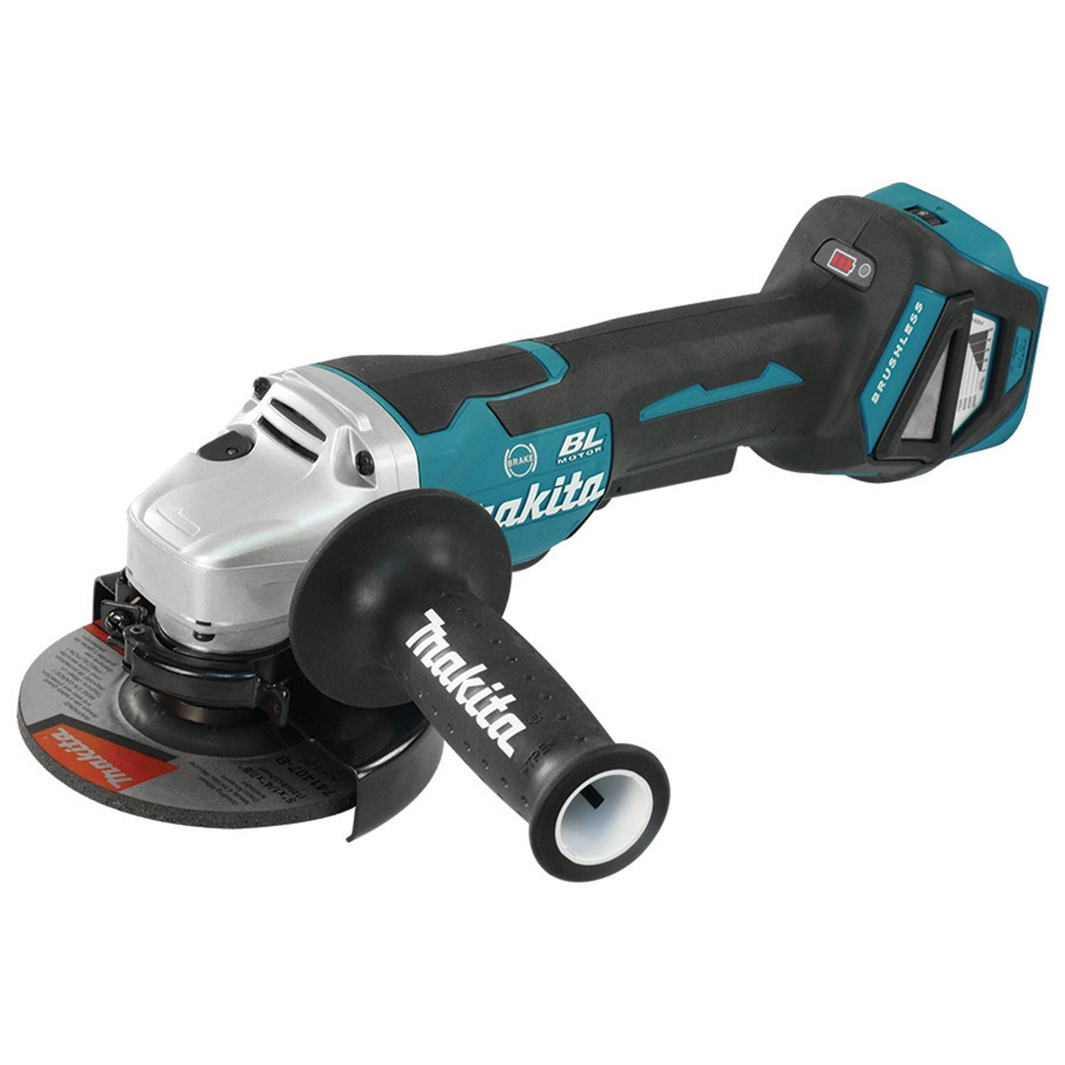 Makita 18V 5" Angle Grinder with Paddle Switch, Variable Speed, Electric Brake and Brushless Motor