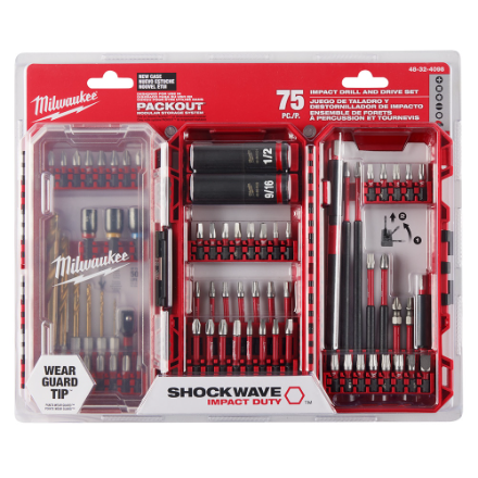 Milwaukee SHOCKWAVE Impact Duty Drill Drive and Fasten Set - 75pc