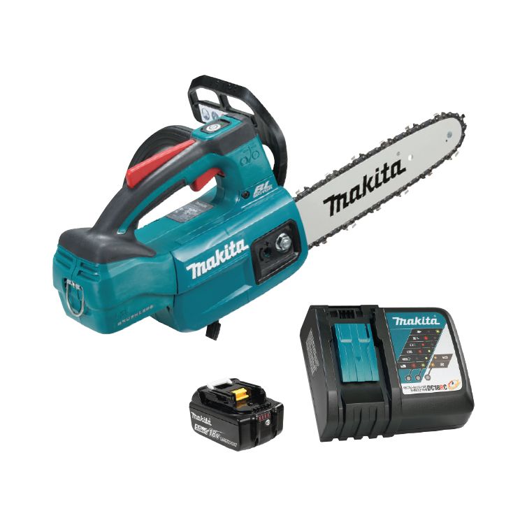 Makita 18V LXT Brushless 10" Top Handle Chainsaw Kit with 5Ah Battery & Charger