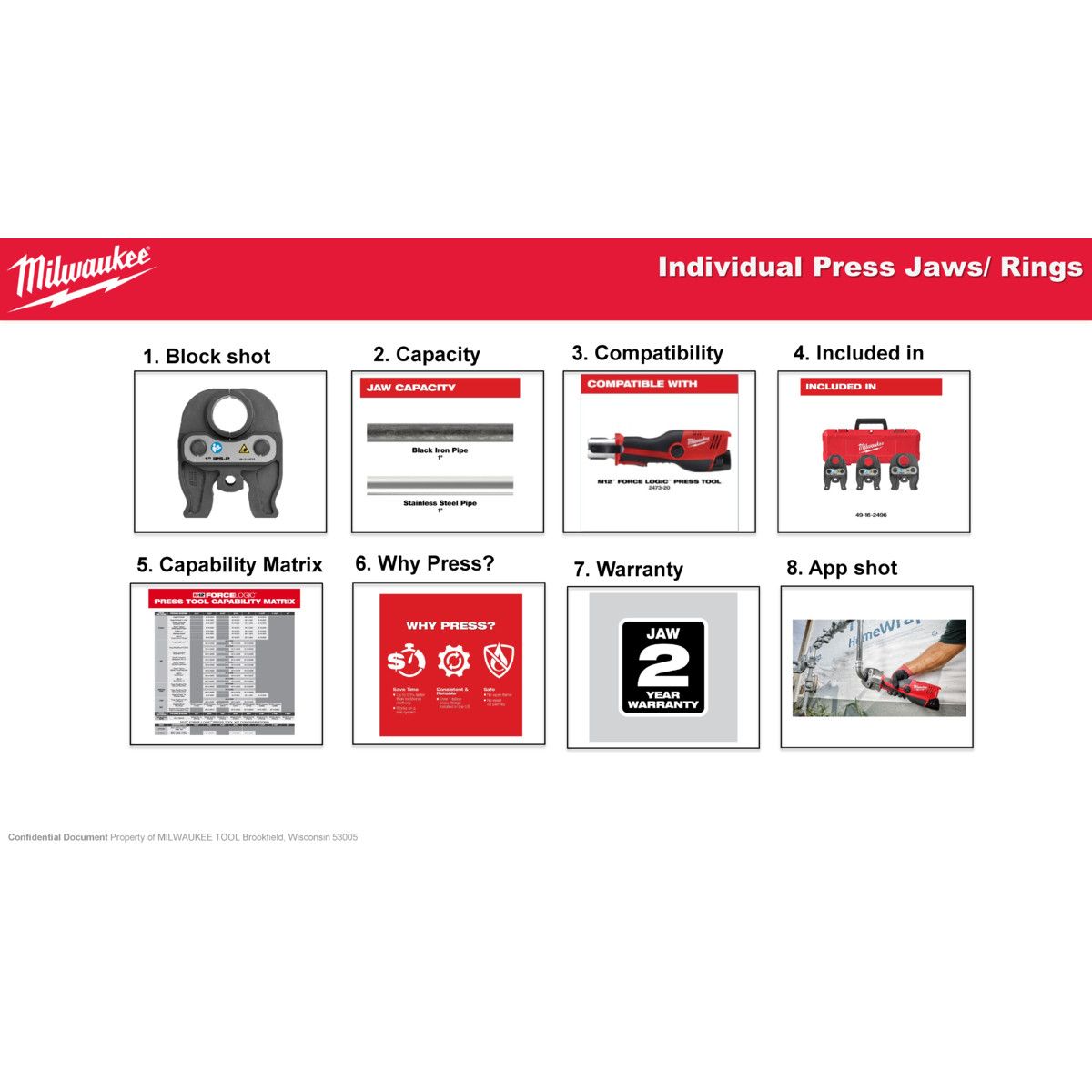 Milwaukee M18 1-1/4" Black Iron Press Ring