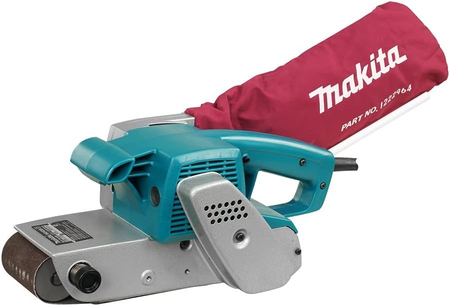 Makita 3" x 24" 7.8-Amp Heavy Duty Belt Sander with 80G Abrasive Belt and Dust Bag