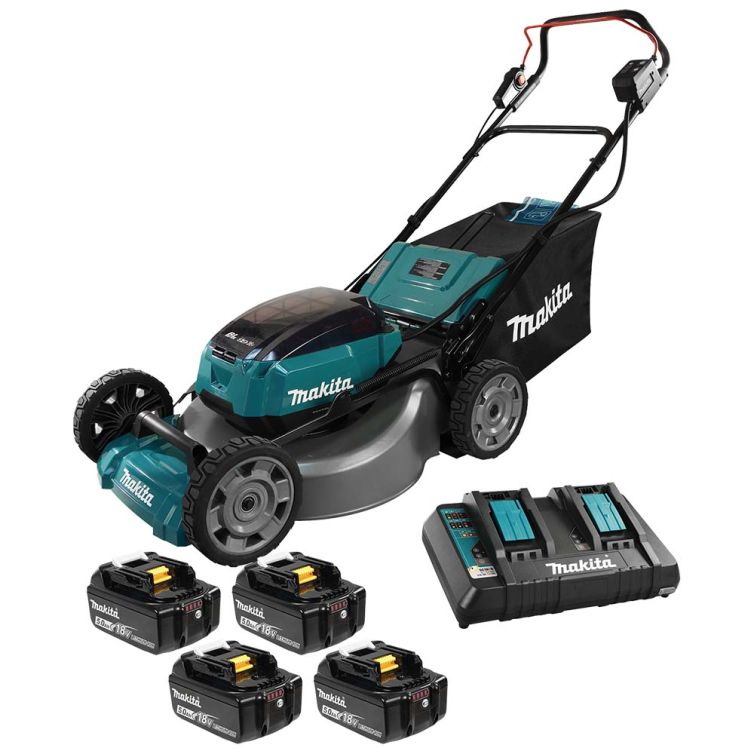 Makita 36V (18Vx2) 21" Cordless Lawn Mower Kit with Bonus Batteries
