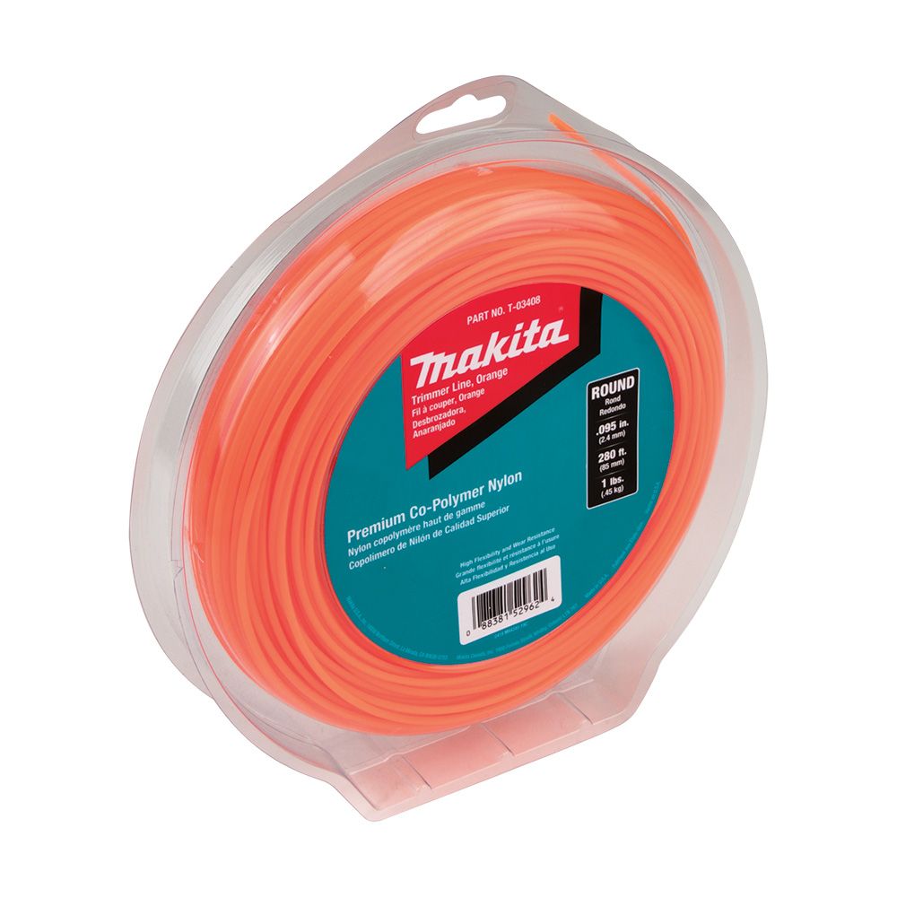 Makita .095" x 280' Orange Round Trimmer Line - 1 lb