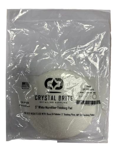 Crystal Brite White Microfiber Finishing Pad