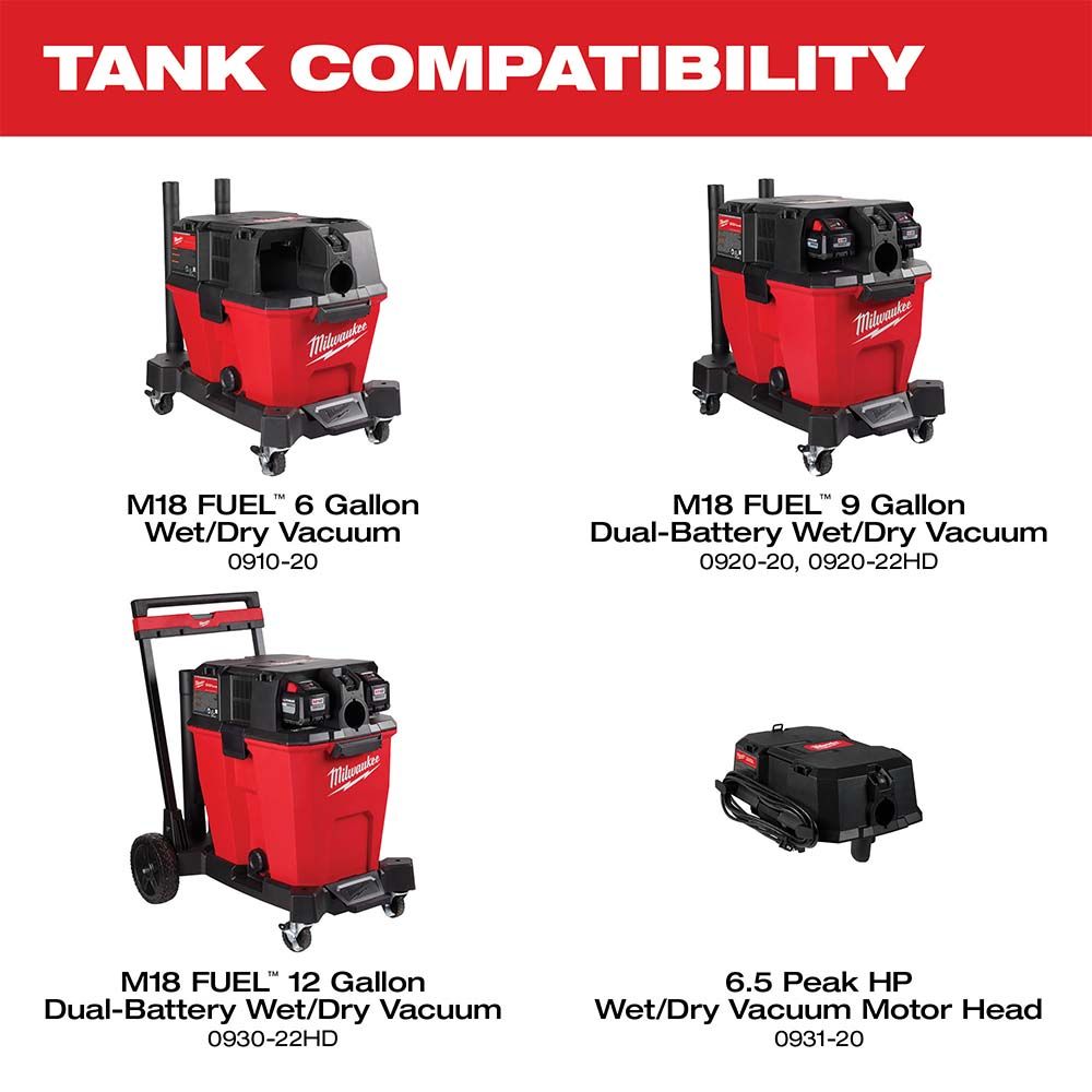 Milwaukee 12 Gallon Wet/Dry Vacuum Tank