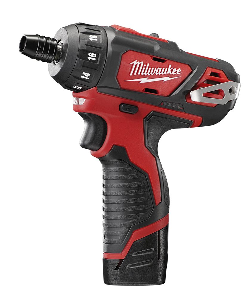 Milwaukee M12 12 Volt Lithium-Ion Cordless 1/4 in. Hex 2 Speed Screwdriver Kit