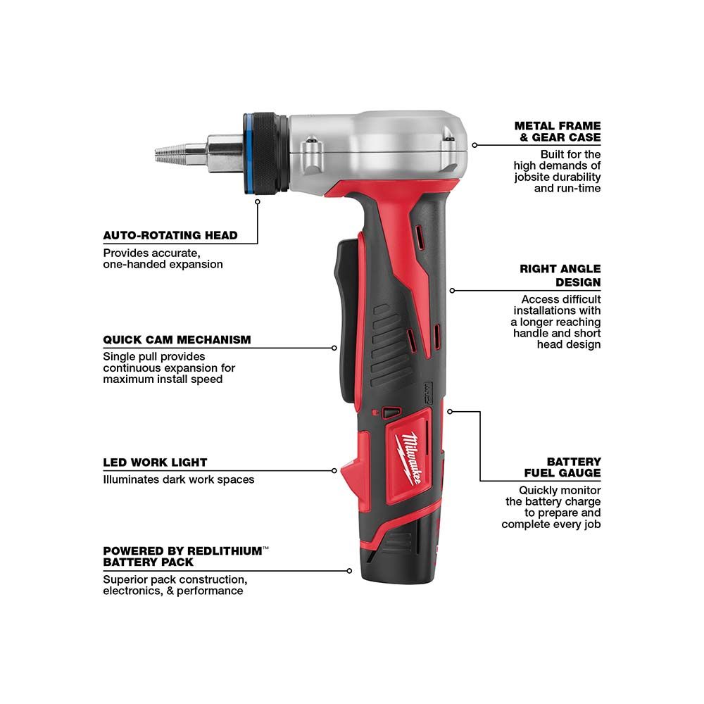 Milwaukee M12 Li-Ion ProPEX Expansion Tool Kit
