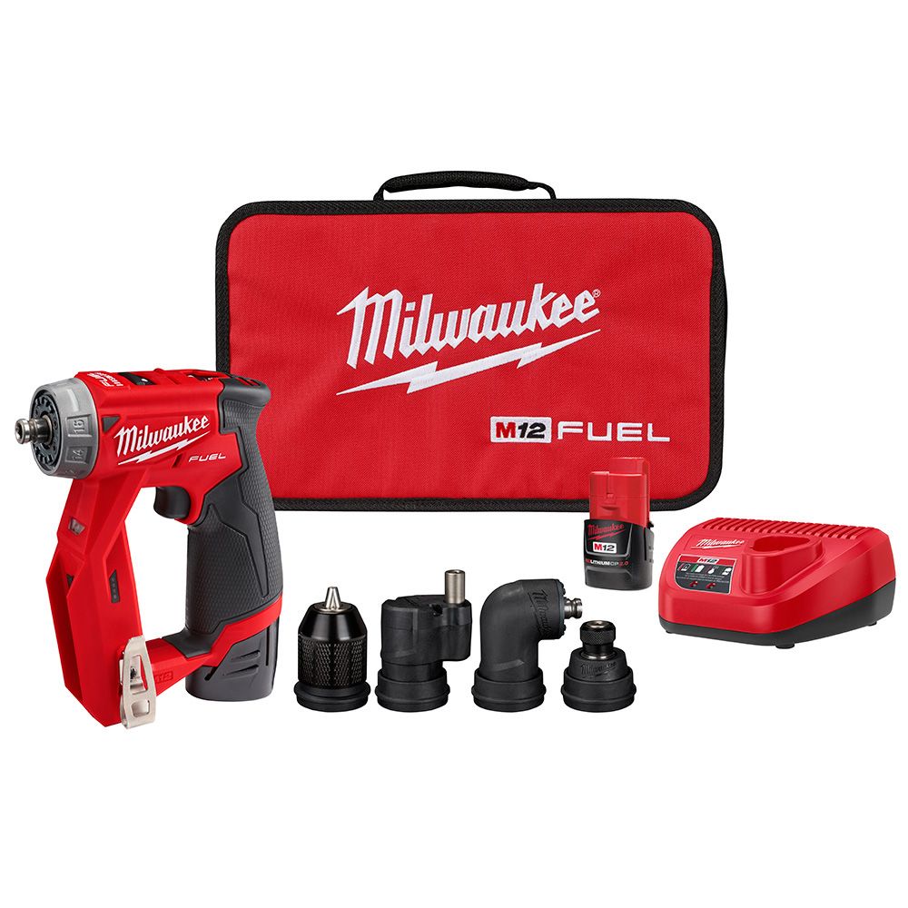 Milwaukee M12 FUEL 12 Volt Lithium-Ion Brushless Cordless Installation Drill/Driver Kit