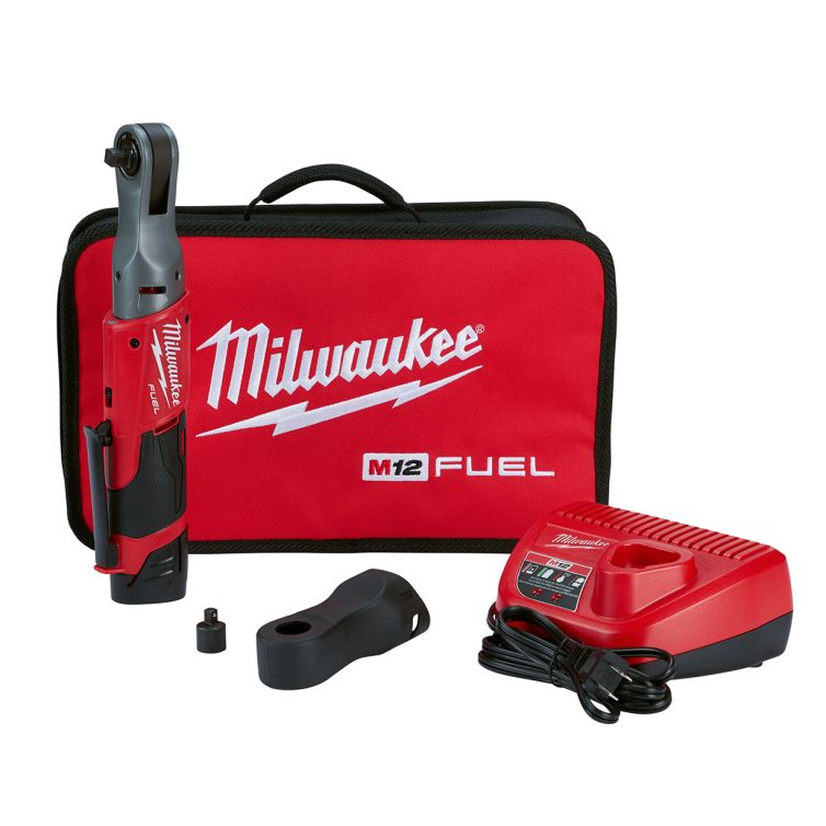 Milwaukee M12 FUEL 12 Volt Lithium-Ion Brushless Cordless 3/8" Ratchet One Battery Kit