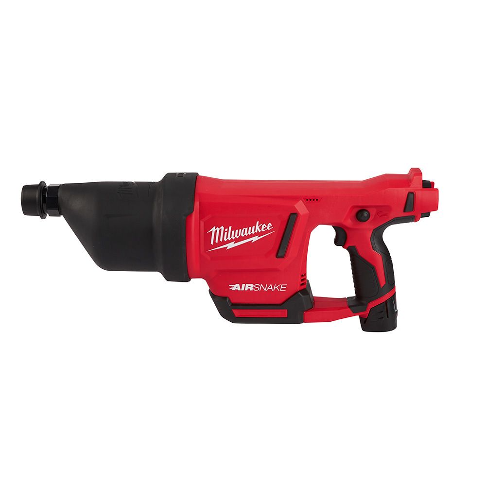 Milwaukee M12 12 Volt Lithium-Ion Cordless AIRSNAKE Drain Cleaning Air Gun Kit-B