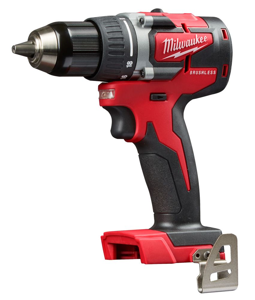 Milwaukee M18 18 Volt Lithium-Ion Cordless Compact Brushless 1/2 in. Drill - Tool Only
