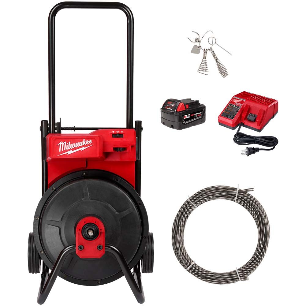Milwaukee M18 Drum Machine with 3/8" Cable