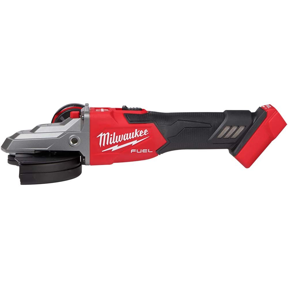 Milwaukee M18 FUEL 5" Flathead Braking Grinder, Slide Switch Lock-On