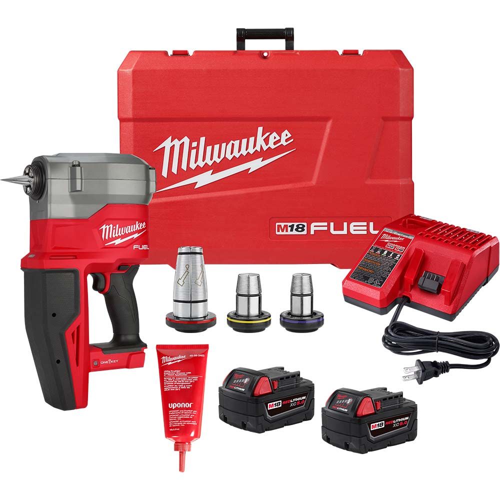 Milwaukee M18 FUEL 2" ProPEX Expander Kit with ONE-KEY and 1-1/4" to 2" Expander Heads
