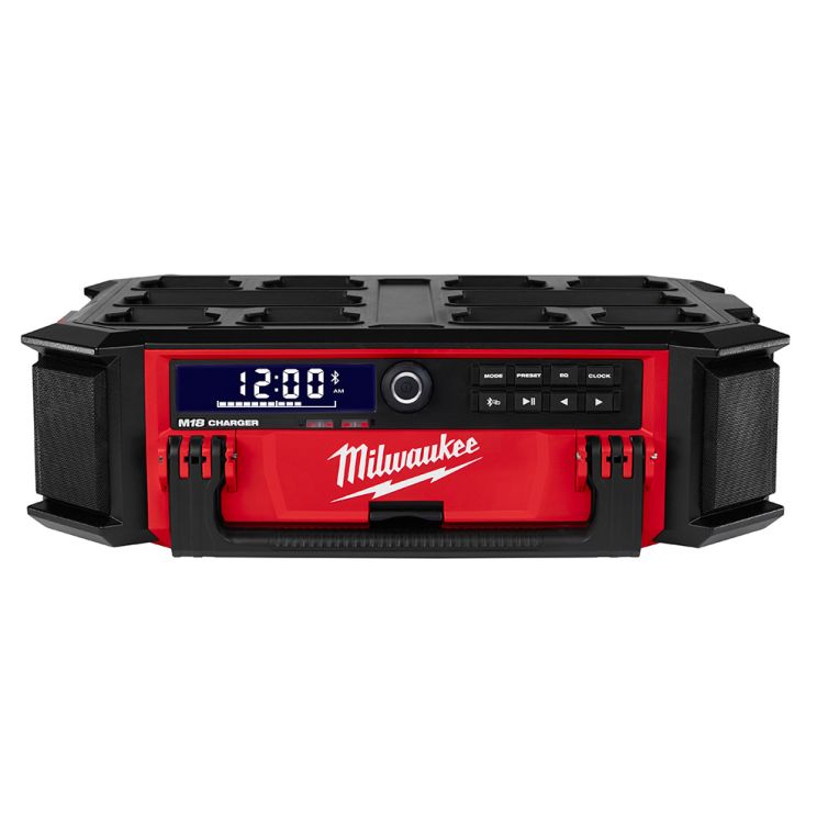 Milwaukee M18 18 Volt Lithium-Ion Cordless PACKOUT Radio + Charger - Tool Only