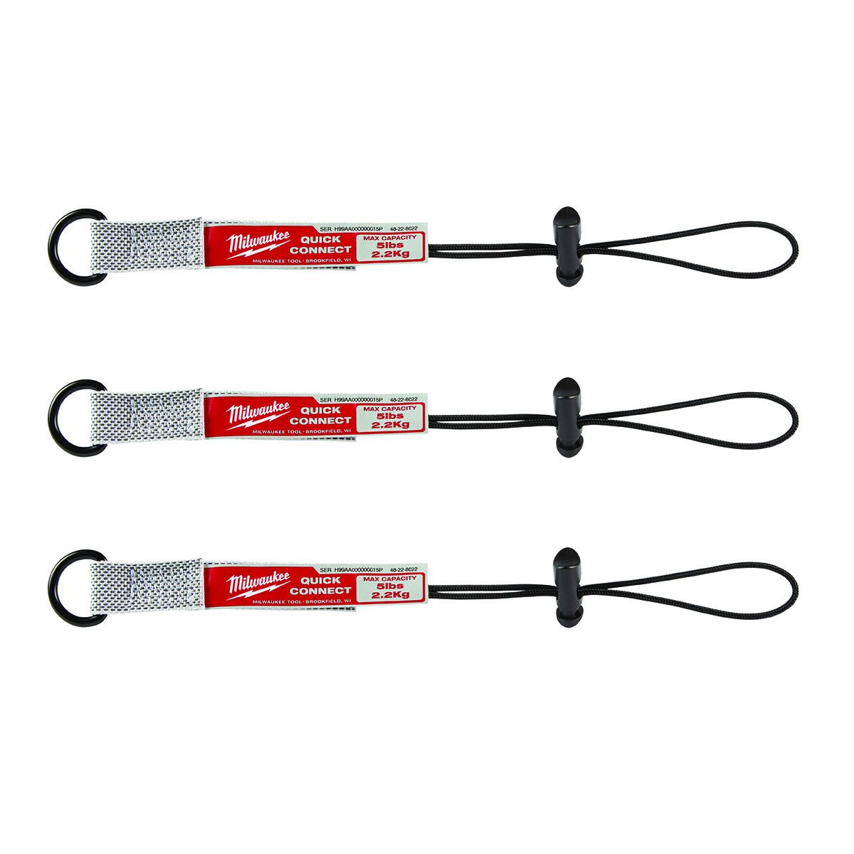 Milwaukee Quick-Connect Accessories Lanyard System 10lb - 3pk