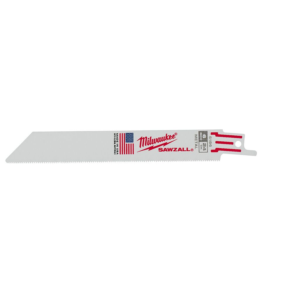 Milwaukee 6 in. 24 TPI Thin Kerf SAWZALL Blades - 5 Pack