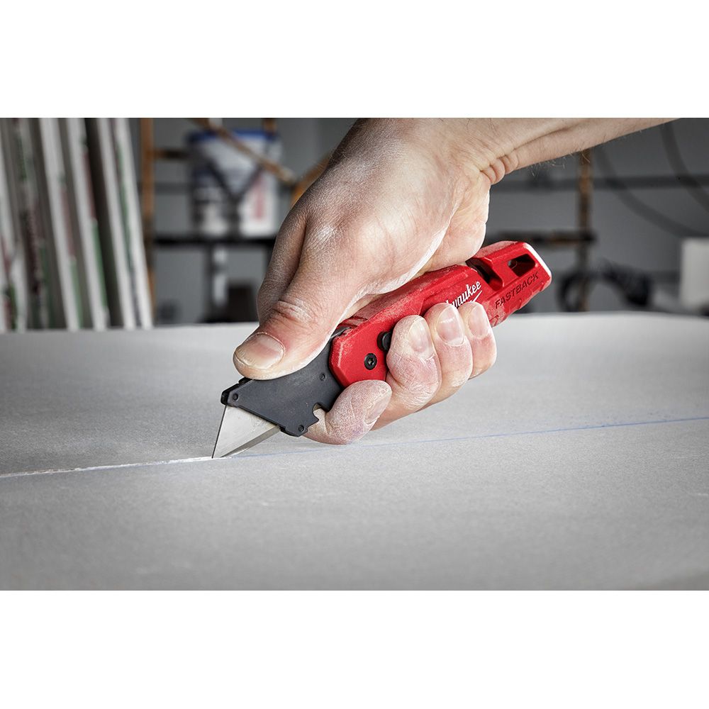 Milwaukee FASTBACK Folding Utility Knife with Blade Storage