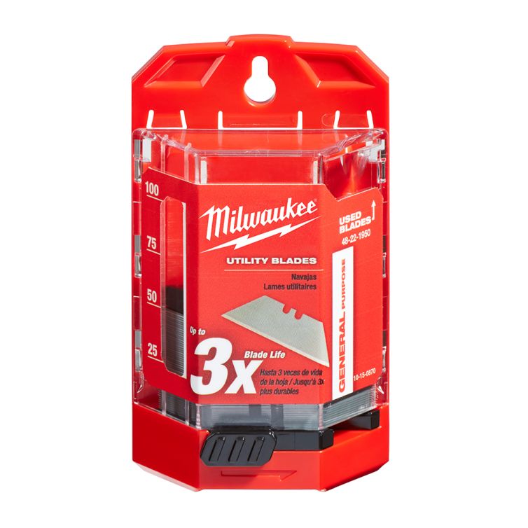 Milwaukee General Purpose Utility Blades with Dispenser - 50 Piece