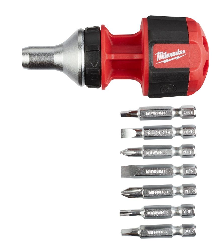Milwaukee 8-in-1 Compact Ratcheting Multi-Bit Driver
