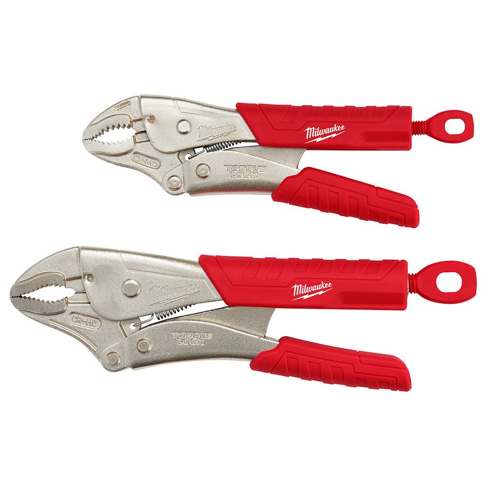 Milwaukee 7 in. & 10 in. TORQUE LOCK Curved Jaw Locking Pliers Set With Grip - 2 Piece