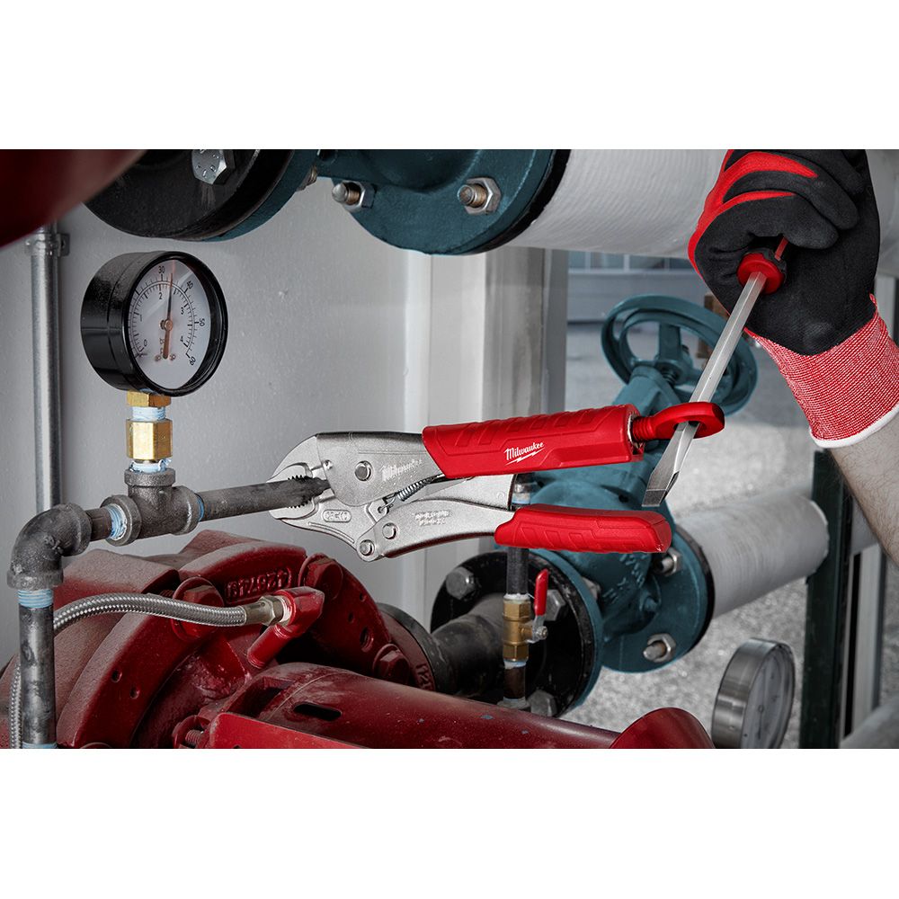 Milwaukee 10 in. TORQUE LOCK Curved Jaw Locking Pliers With Grip