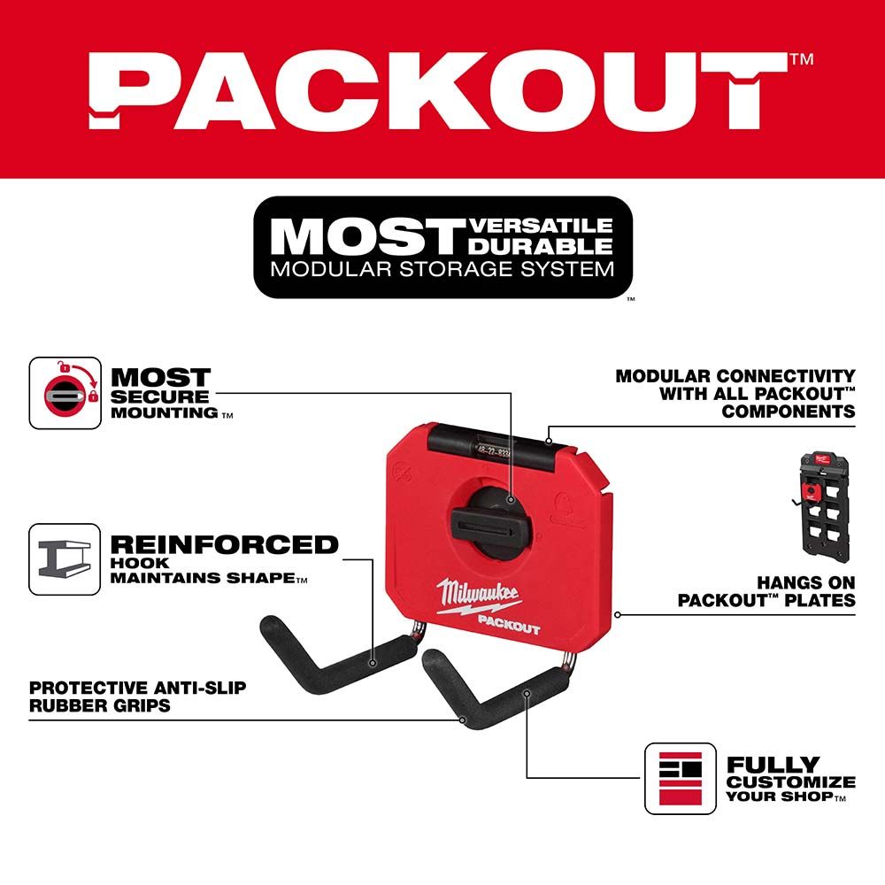 Milwaukee PACKOUT 4" Straight Hook