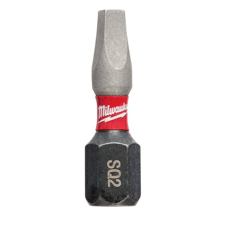 Milwaukee 1 in. Square Recess #2 SHOCKWAVE Impact Insert Bits - 10 Piece Contractor Pack